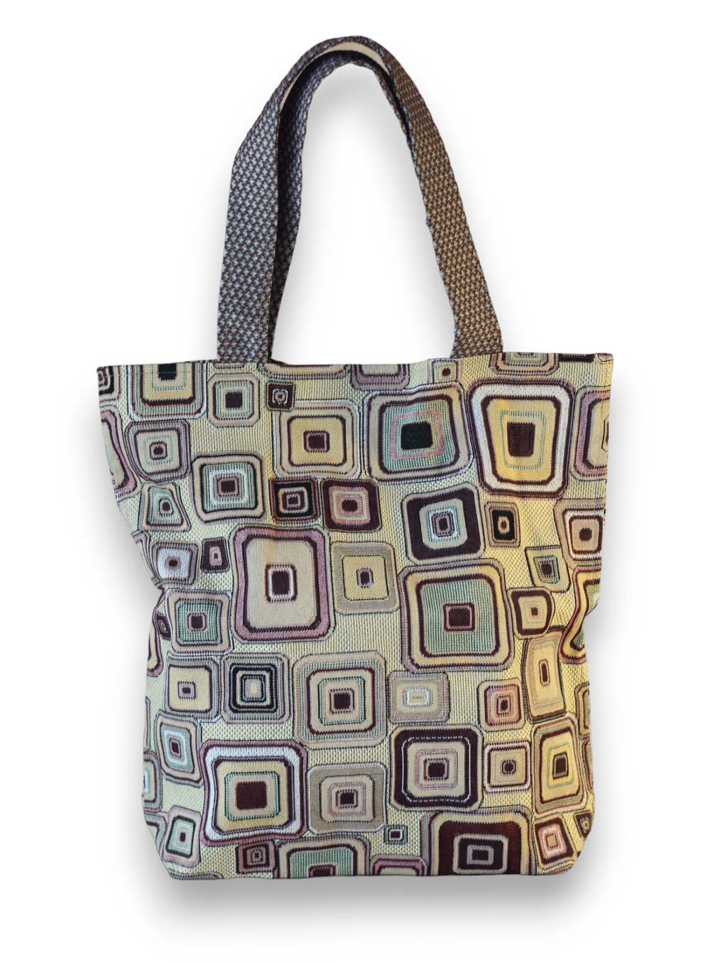 Гобеленовая сумка Квадраты (39х39х12)