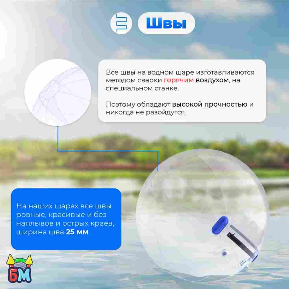 Аттракцион Водный шар "Слеза" ПВХ, 2м