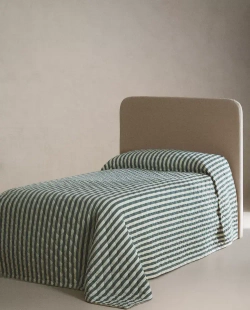 ZARA HOME ДЕТСКОЕ ЛОСКУТНОЕ ОДЕЯЛО В ПОЛОСКУ, ЗЕЛЕНЫЙ