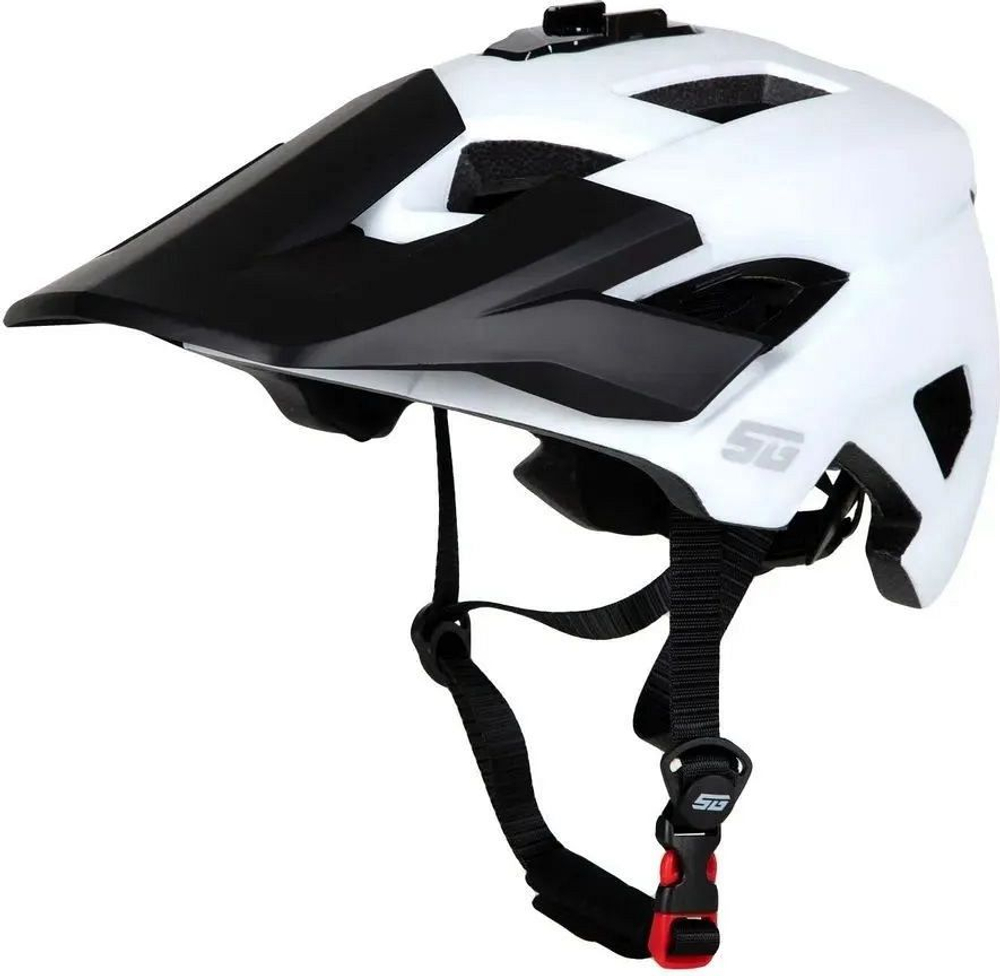 Шлем STG WT-085 с фонарем, M (54-58 см), белый