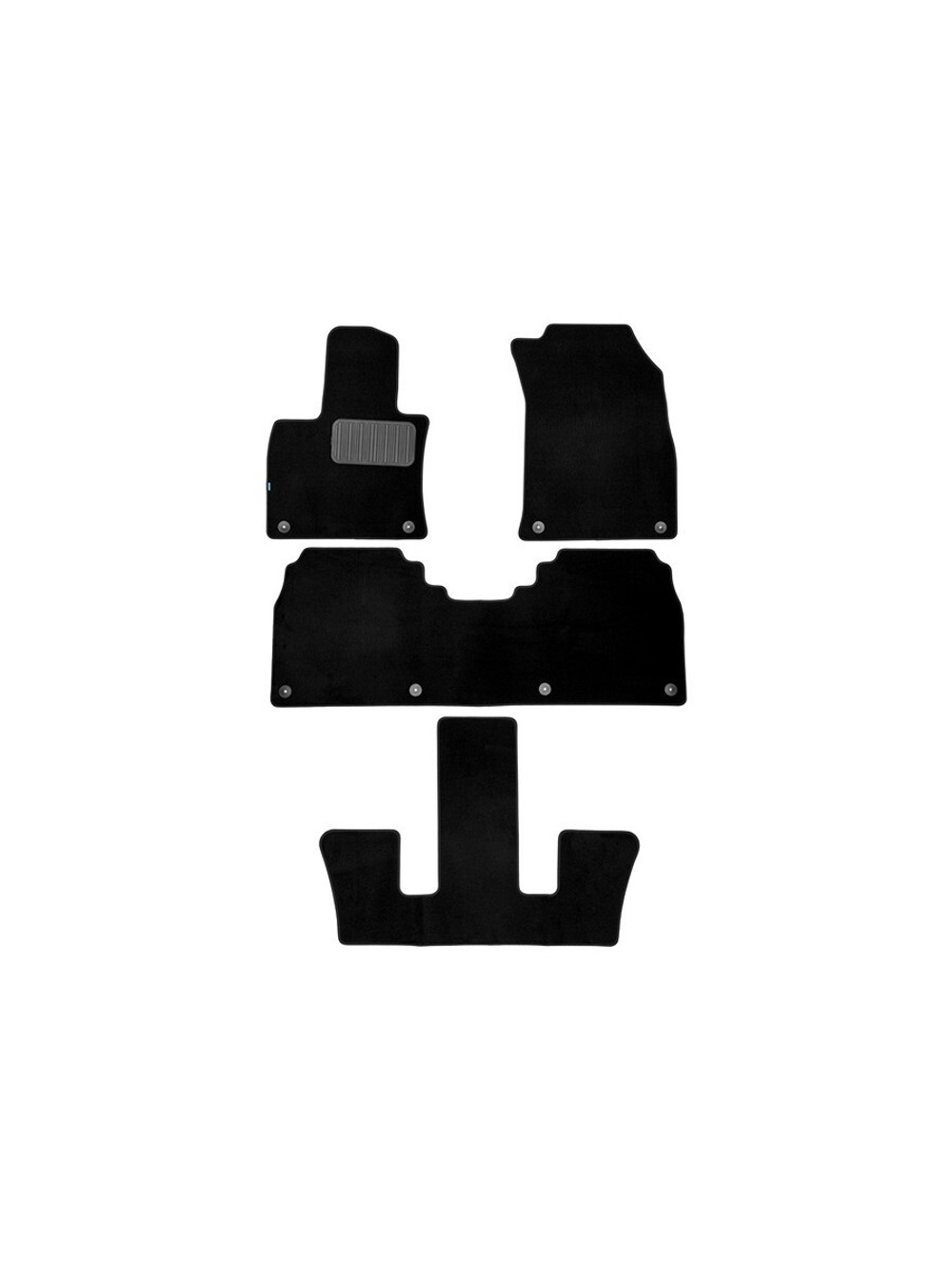 Коврики в салон для Hongqi E-HS9 2020- (6 мест) универсал 4 шт. (текстиль) KLEVER0311600222110KH