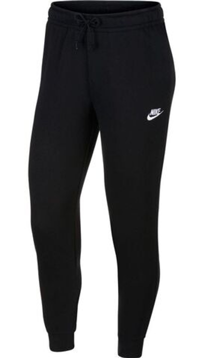 Женские теннисные брюки Nike NSW Essential Pant Regular Fleece W - black/white