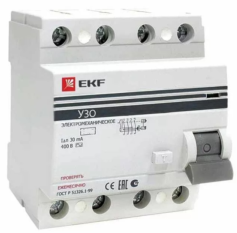 УЗО 4п 25А/30мА EKF