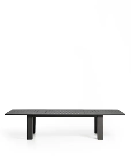 Раздвижной уличный стол Livorno из графитового алюминия, 233(350) x 100 см