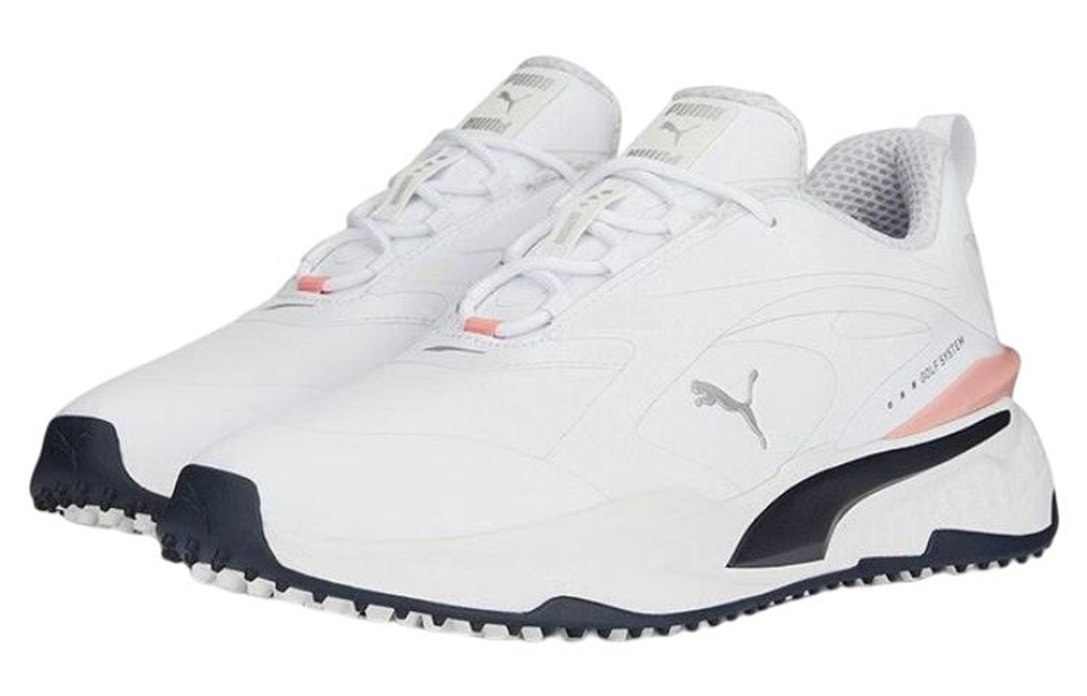 PUMA GS Fast Comfortable Low top Golf Shoes Men"s White Pink