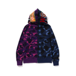 A Bathing Ape Color Camo 1 2 Shark Full Zip Худи синий