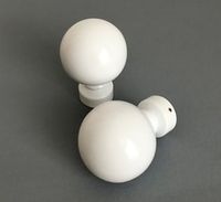 Наконечники кованых карнизов d35 мм, цвет белый