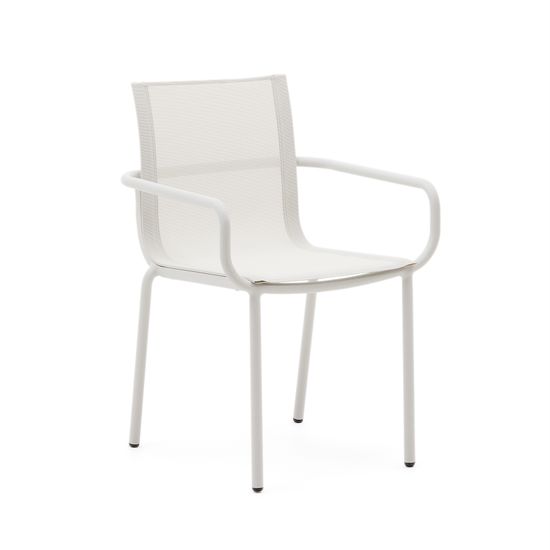 Galdana Штабелируемый садовый стул из белого алюминия Испания La Forma