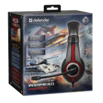 Игровая гарнитура DEFENDER Warhead G-185 кабель 2.0м (черно-красный)