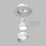 DK3055-WH Встраиваемый светильник, IP 20, 10 Вт, GU5.3, LED, белый, пластик