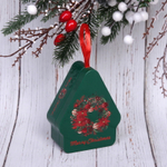 Банка жестяная «Домик» 10,5*8,5*4см венок