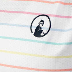 Женская теннисная майка Quiet Please Rainbow Poach Stripe Tank Top Women - White, Multicoloured