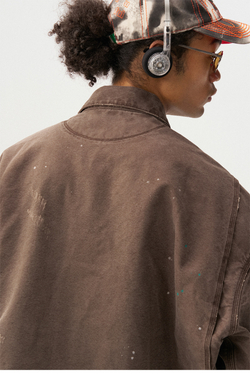 Куртка Nothomme Monterest Year of the Horse Limited Edition Vintage Washed Distressed Detroit Loose Fit Cropped Canvas Jacket