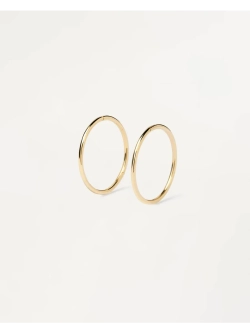 Серьги Essential Medium Hoops Золото 750 пробы