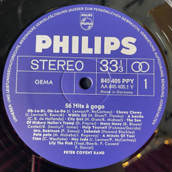 Винтажная виниловая пластинка LP Peter Covent Band 56 Hits A Gogo (Germany 1968)