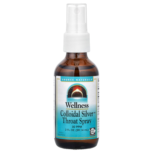 Source Naturals, Wellness Colloidal Silver™, спрей для горла, 59,14 мл (2 жидк. унции)