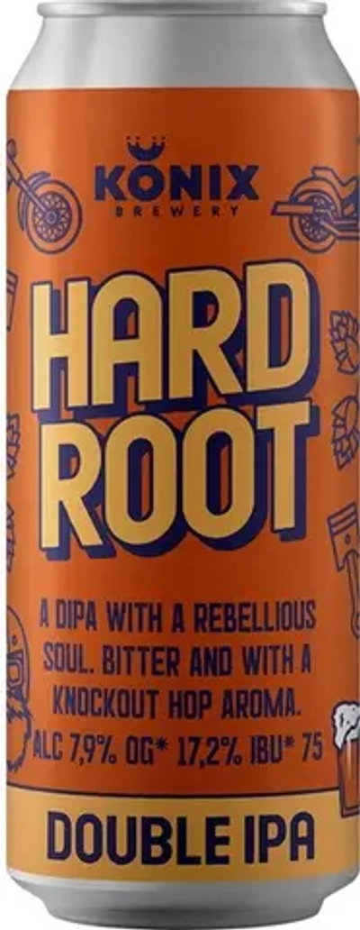 Пиво Коникс Хард Рут / Konix Brewery Hard Root 0.45 - банка