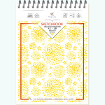 Блокнот-скетчбук Fine Line classic format TINT формат А5, 50л.,  на гребне с тонированным блоком (желтый)