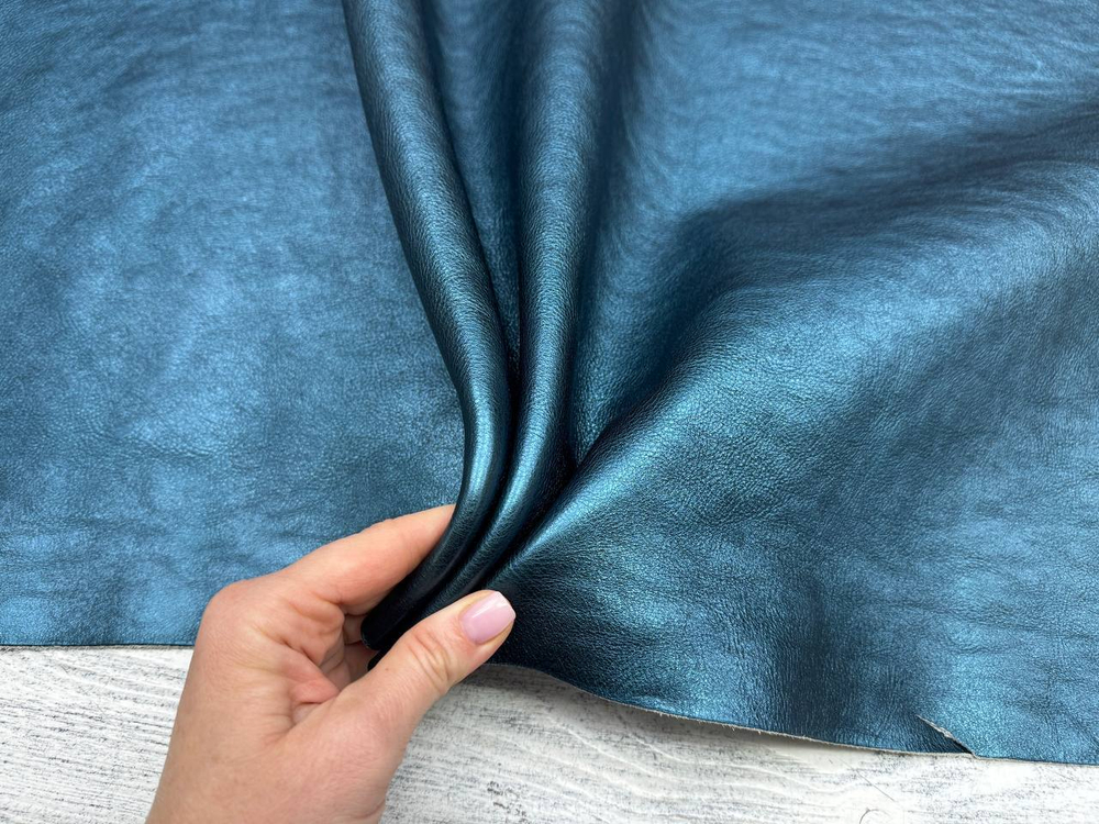 Juppiter Perlato Blue (1,6-1,8 мм), цв. Синий, натуральная кожа
