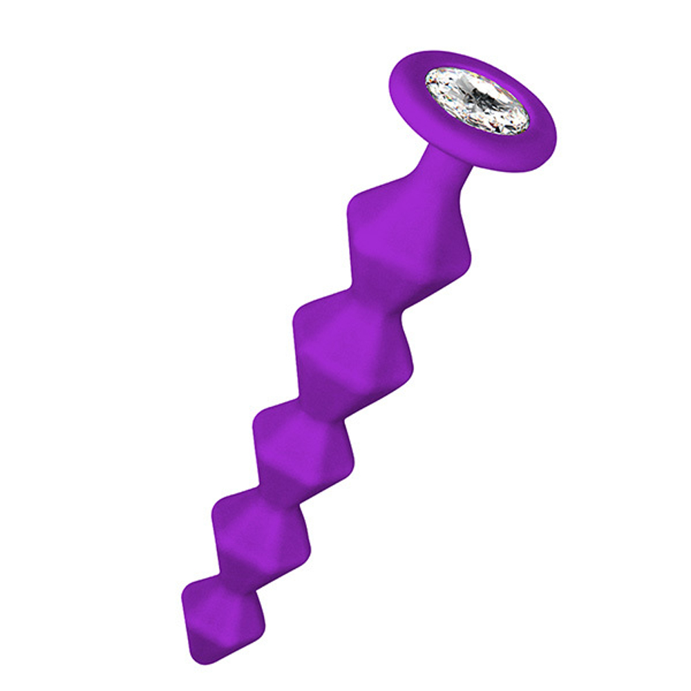 Анальная цепочка с кристаллом Lola Games Emotions Chummy Purple 1401-03lola