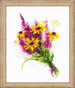 Риолис (Сотвори Сама) ¶Размер	 15х18 см ¶Техника	 счетный крест ¶Канва	 аида 14 белая ¶Состав ниток