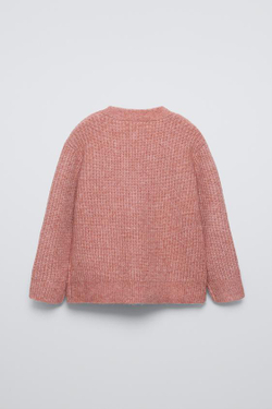 ZARA КАРДИГАН С ПУГОВИЦАМИ, РОЗОВАТЫЙ
