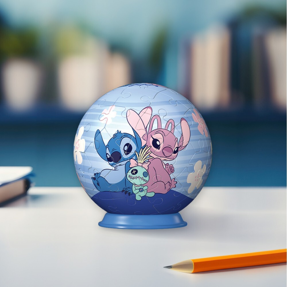Ravensburger - 3D пазл Шар: Дисней Стич, Андзия и Скрамп 54 детали. 115990