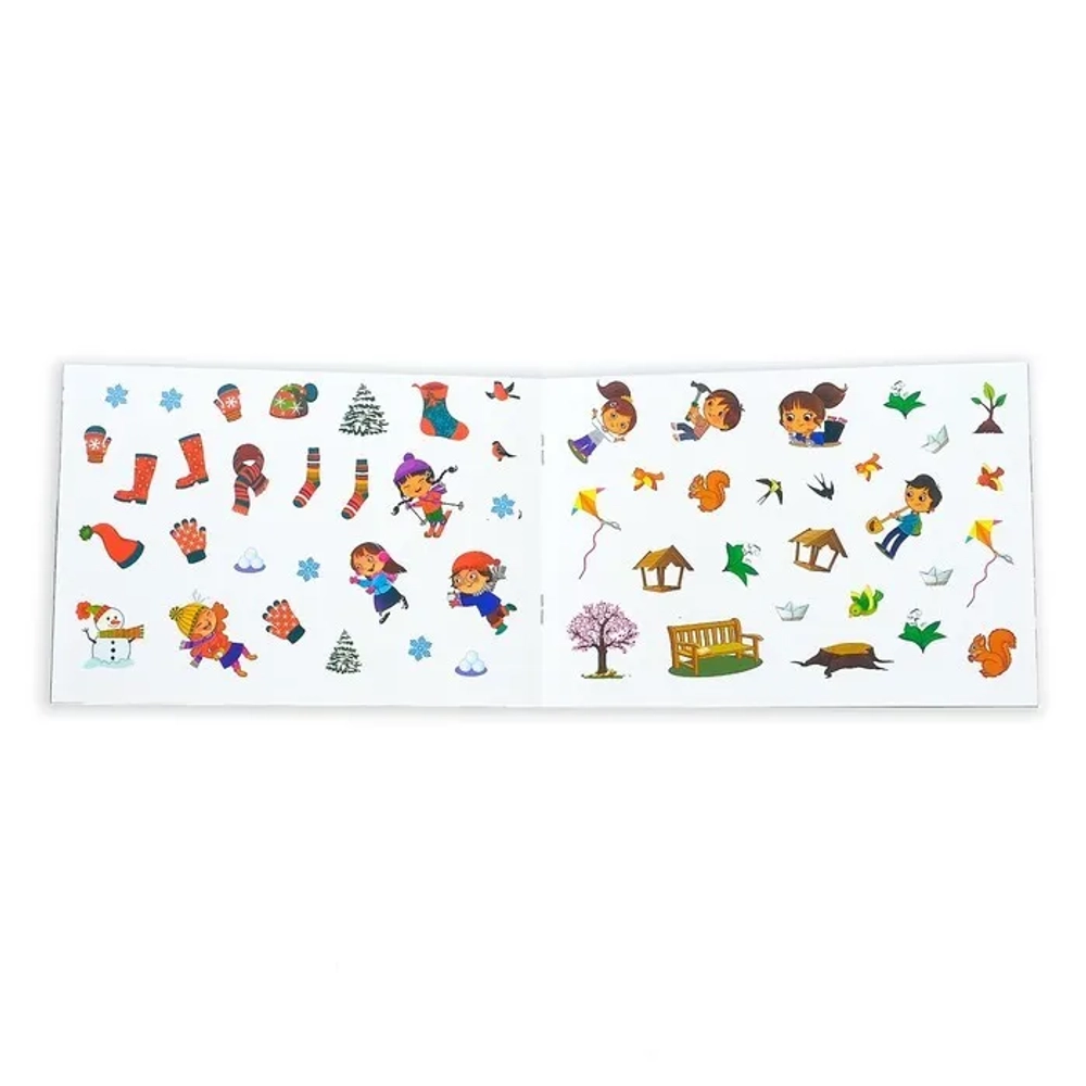 111 наклеек «Времена года», 12 стр.