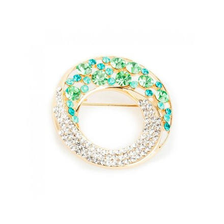 Брошь Shadore Круг FAN-06548.7 BR/G