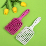 Расчёска массажная «Сosmo style», для бережного расчёсывания мокрых волос, цвет белый, розовый и голубой, 23,5*8см