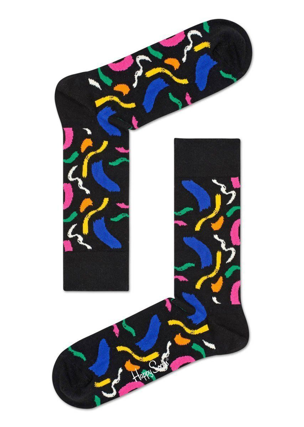 Носки унисекс Brush Stroke Socks с цветными мазками кисти (Размер: 29) (Цвет: молочный)