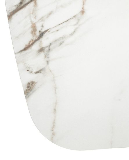 Стол MALTA 160 KL-188 Контрастный мрамор матовый, итальянская керамика/ каркас цвета шампань