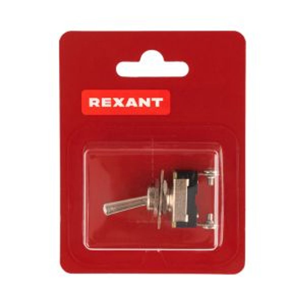 Тумблер 220В 10А (2c) вкл-выкл однополюсный мини (ASW-23) REXANT (в упак. 1шт.)