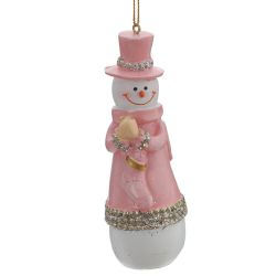 GAEM Фигурка декоративная подвесная "Снеговик", L4 W3,5 H11,5 см, 2в.
