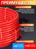 Трубка пневматическая полиуретановая (красная) 12х8, 5 метров