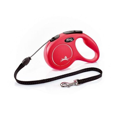 Поводок-рулетка Flexi New Classic для собак до 20 кг, размер M, трос 5 м, цвет красный