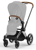 Коляска 3 в 1 Cybex Priam IV Chrome Brown complete и автокресло Cloud T i-Size Platinum White Plus Cozy Beige