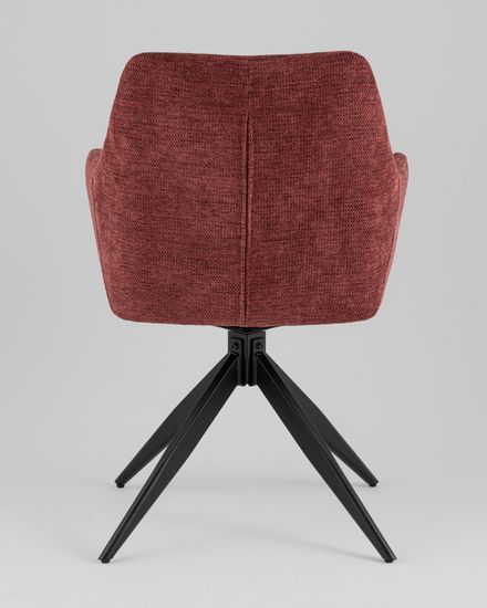 Стул обеденный поворотный Eva винно-красный рогожка 