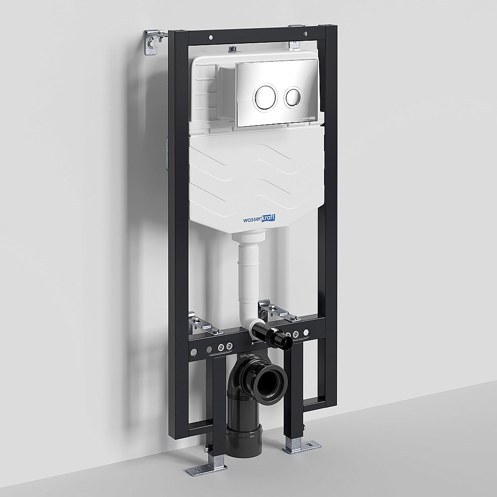 Инсталляция для унитаза WasserKraft Vils 56TLT.010.ME.CH01 с кнопкой хром