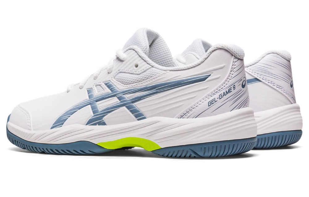 детские Кроссовки теннисные Asics Gel-Game 9 GS - white/steel blue