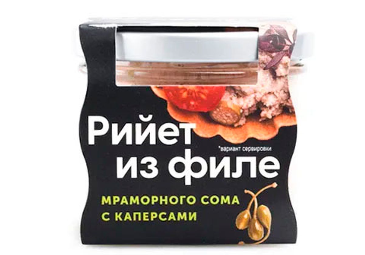 Рийет из мраморного сома с каперсами, 100г