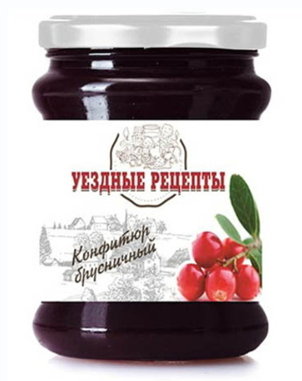 Конфитюр Брусничный 300г. Уездные рецепты