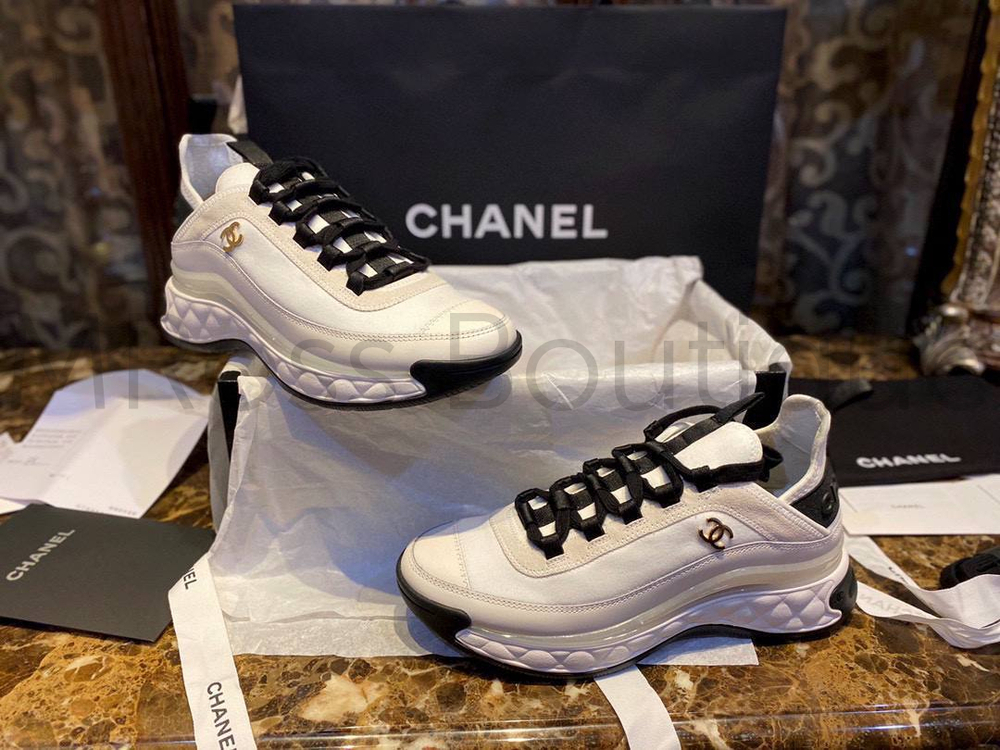 Женские белые кроссовки Chanel премиум класса