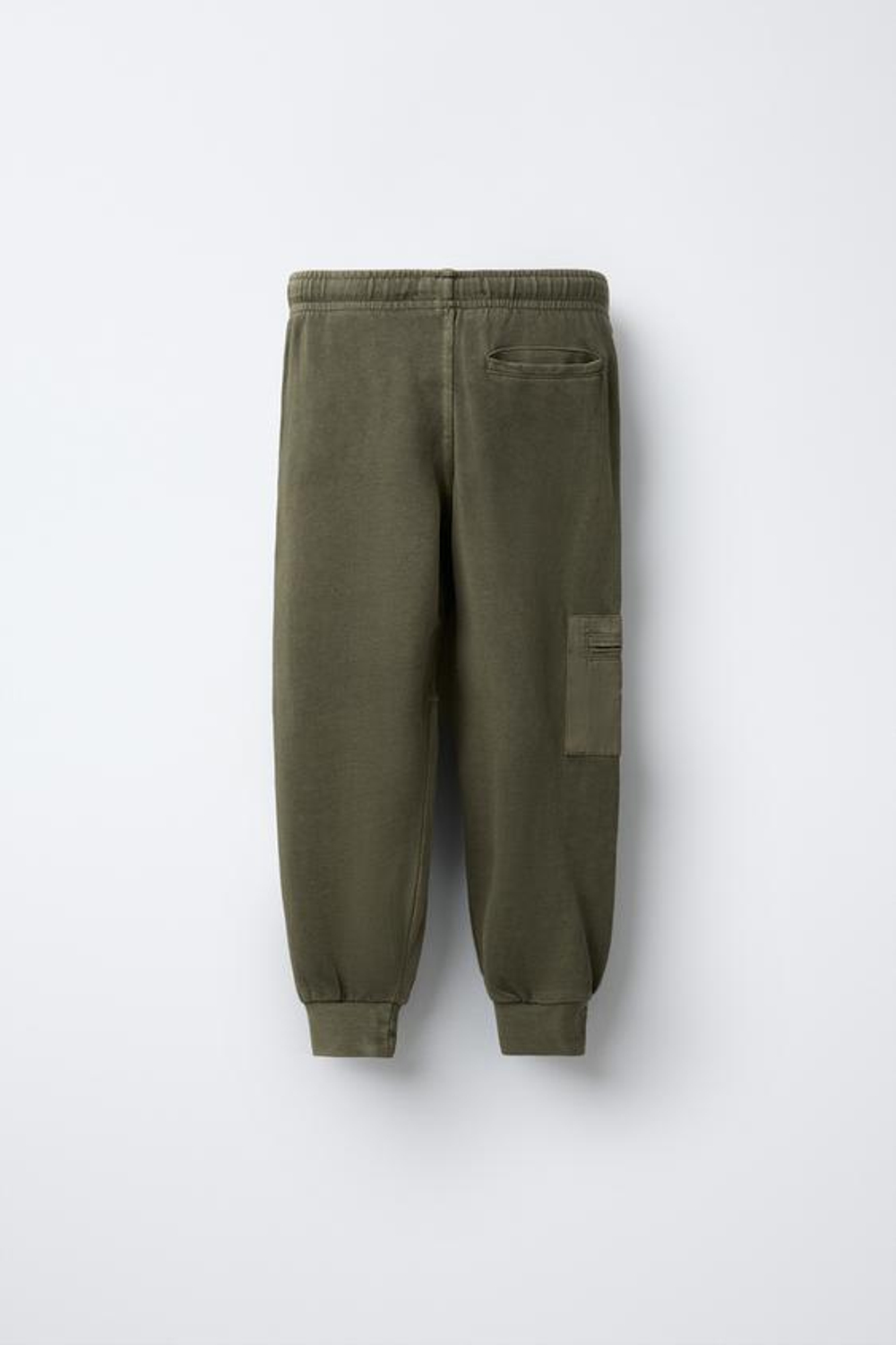 ZARA БРЮКИ-ДЖОГГЕРЫ С ЭФФЕКТОМ ПОТЕРТОСТИ, МЯГКИЙ ЗЕЛЕНЫЙ