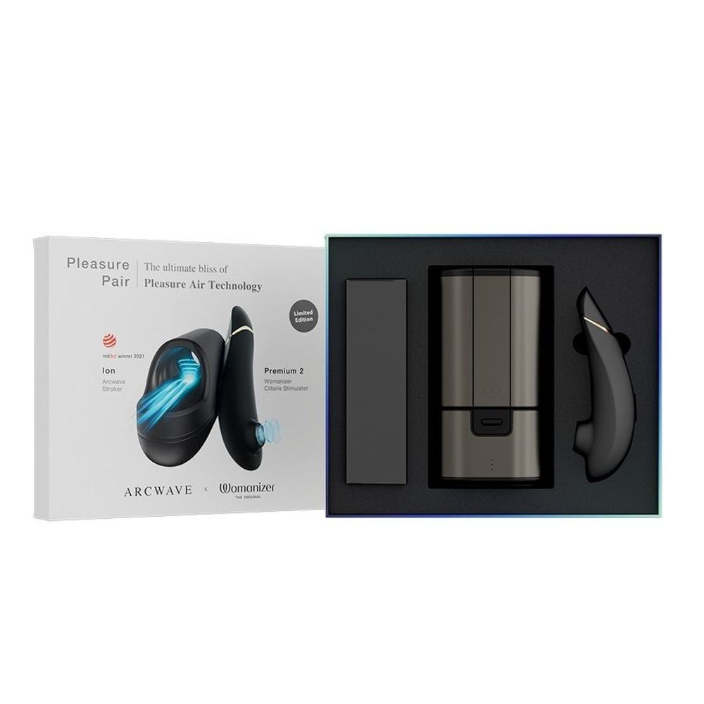 Набор для пар Pleasure Pair: мастурбатор ARCwave Ion + бесконтактный стимулятор Womanizer Premium 2