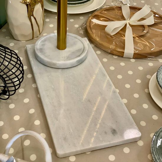 Доска для подачи из мрамора "Наоми Ice" 38х18 см, цвет серый