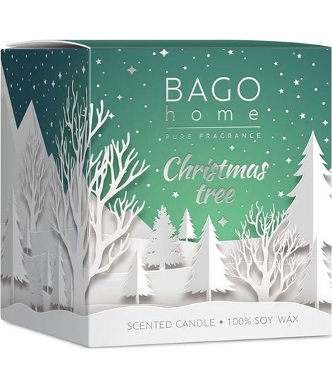 Новогодняя елка, ароматическая свеча, Bago home