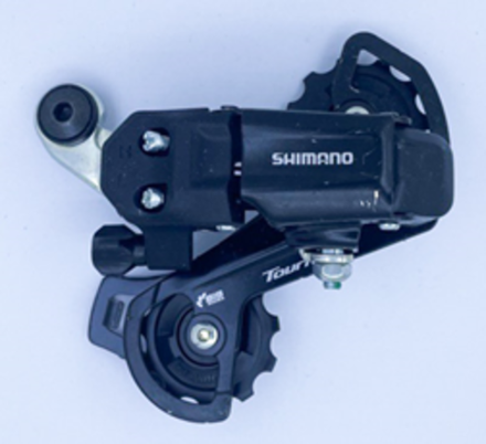 Переключатель скоростей задний Shimano Tourney 6ск. крепление на петух (RD-TY200)