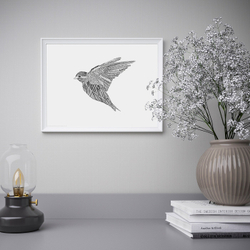 IKEA BILD  (ИКЕА БИЛД)  -  Плакат, Черная птица, 40x30 см