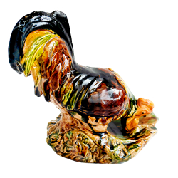 Петух. Керамика. Обливная майолика. Старая Гжель. СССР. 1950-60-е гг.